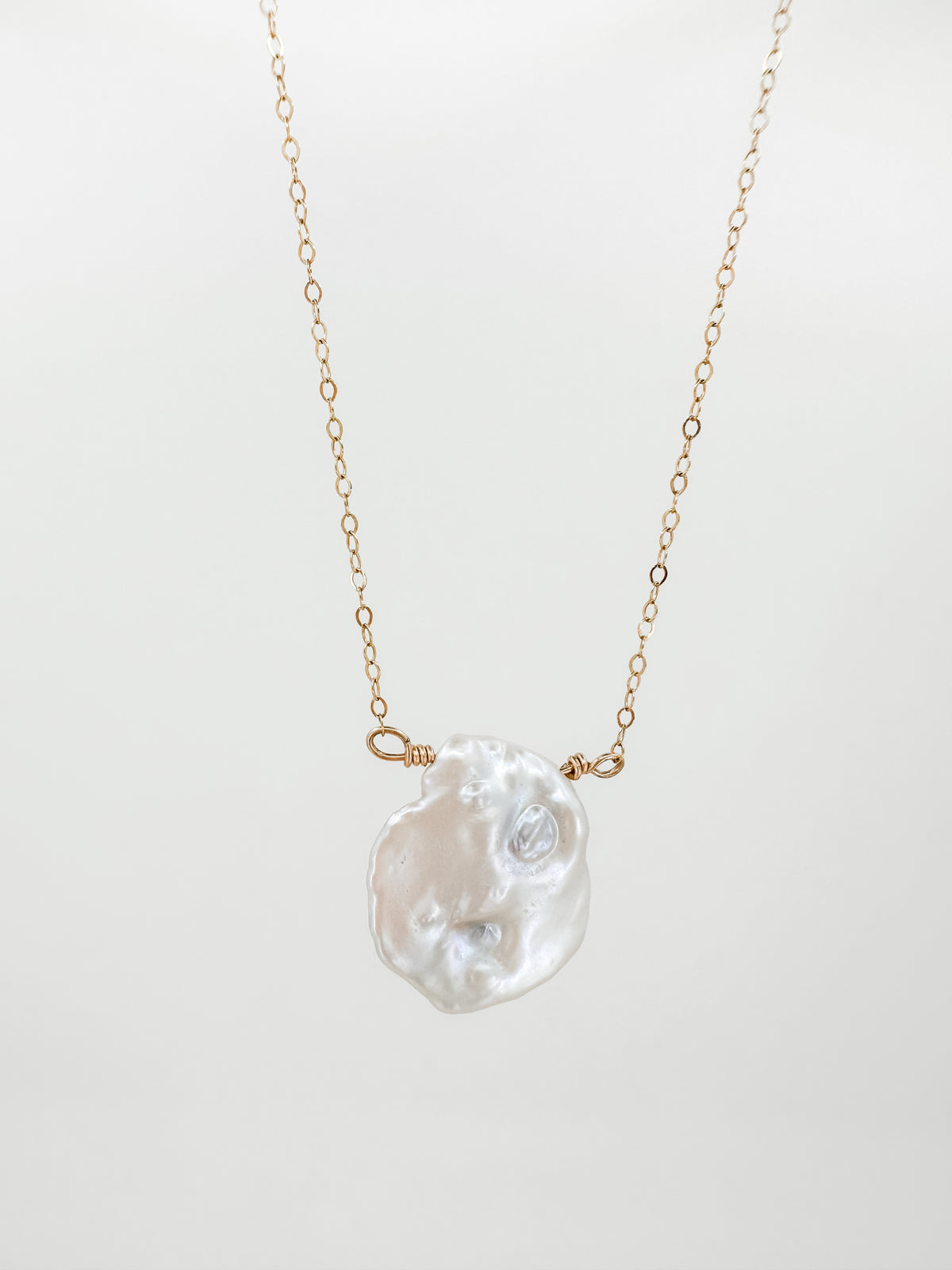 Dainty Keshi Pearl Gold Necklace