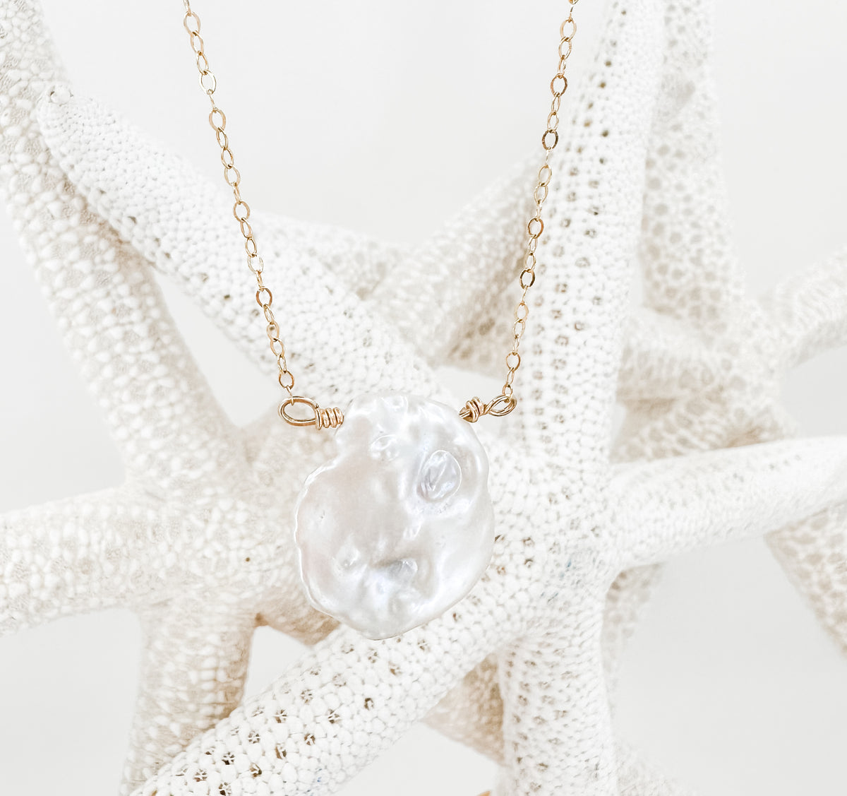 Dainty Keshi Pearl Gold Necklace