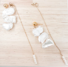 Savvy Double Drop Biwa Pearl Earrings