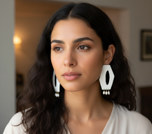 Hex & the City Pearl Enamel Earrings