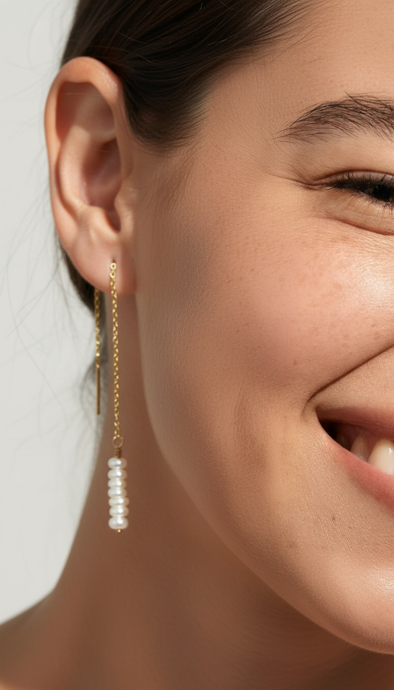 Threader Gold Earrings