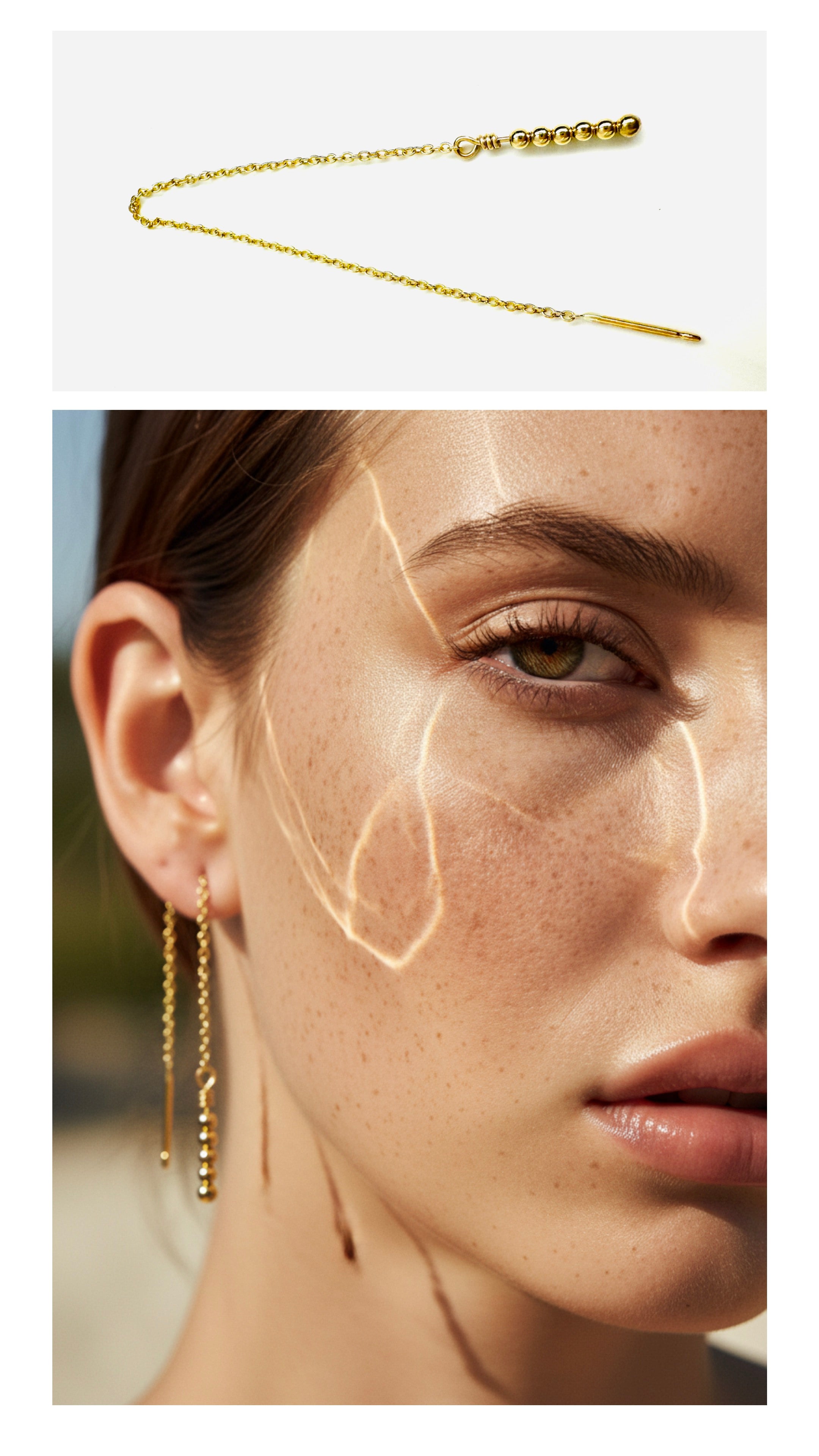 Threader Gold Earrings