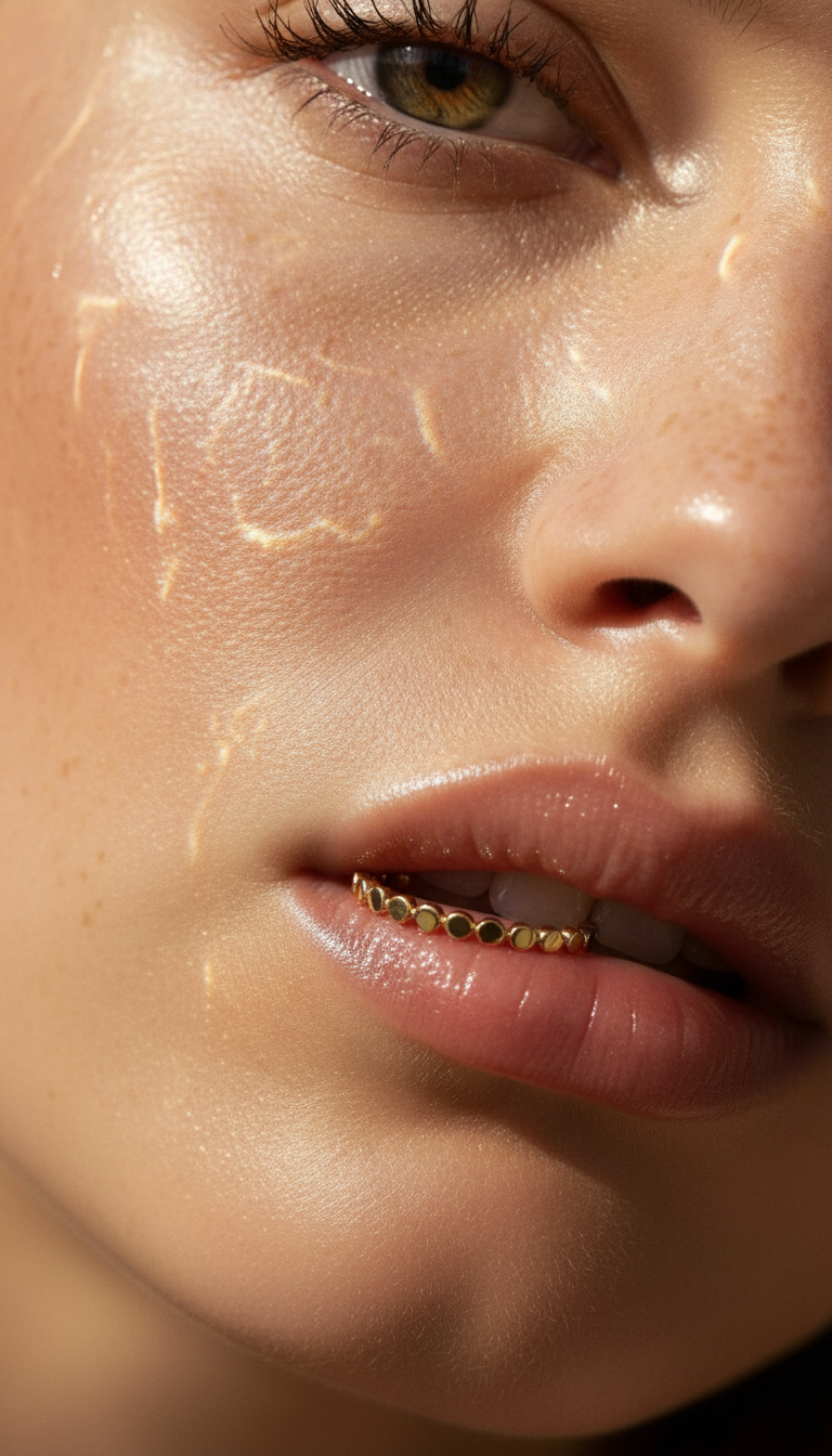 Delicate Flat Beads Stackable Gold Ring