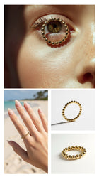 Anillo de oro fino y delicado apilable