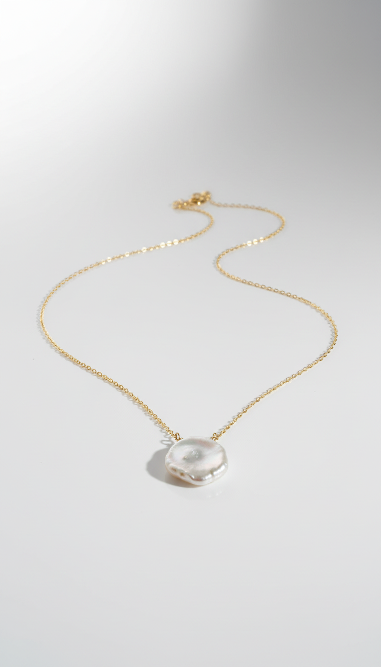 Dainty Keshi Pearl Gold Necklace