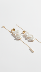 Savvy Double Drop Biwa Pearl Earrings