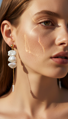 Savvy Double Drop Biwa Pearl Earrings