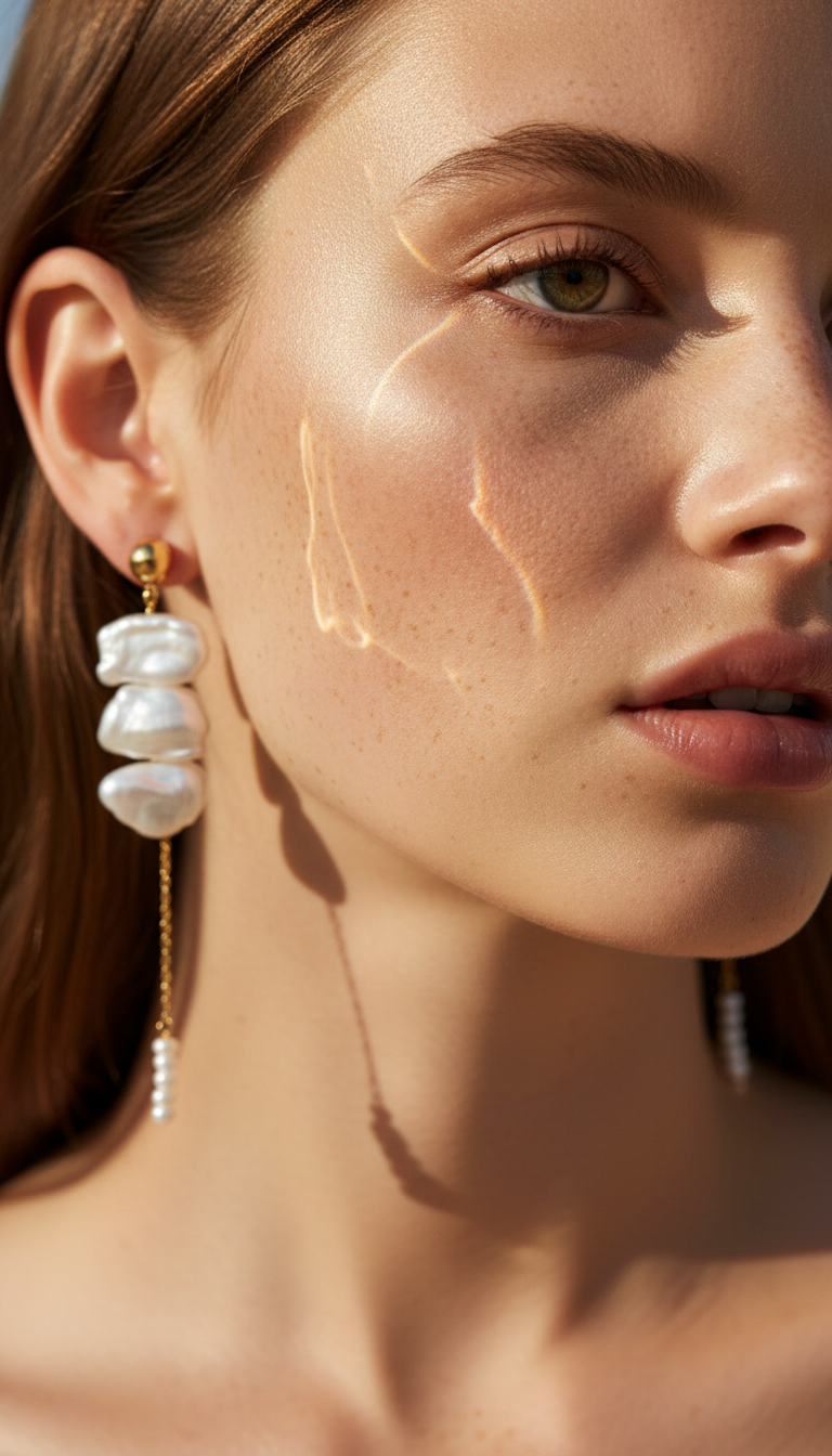 Savvy Double Drop Biwa Pearl Earrings