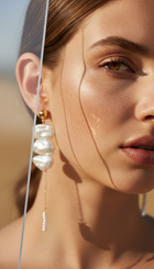 Savvy Double Drop Biwa Pearl Earrings