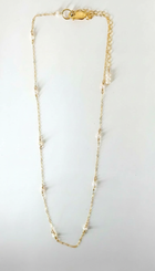 Tiny Oval Dainty Gold Necklace