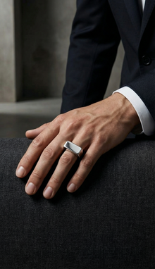 Rectangle Silver Singlet Ring