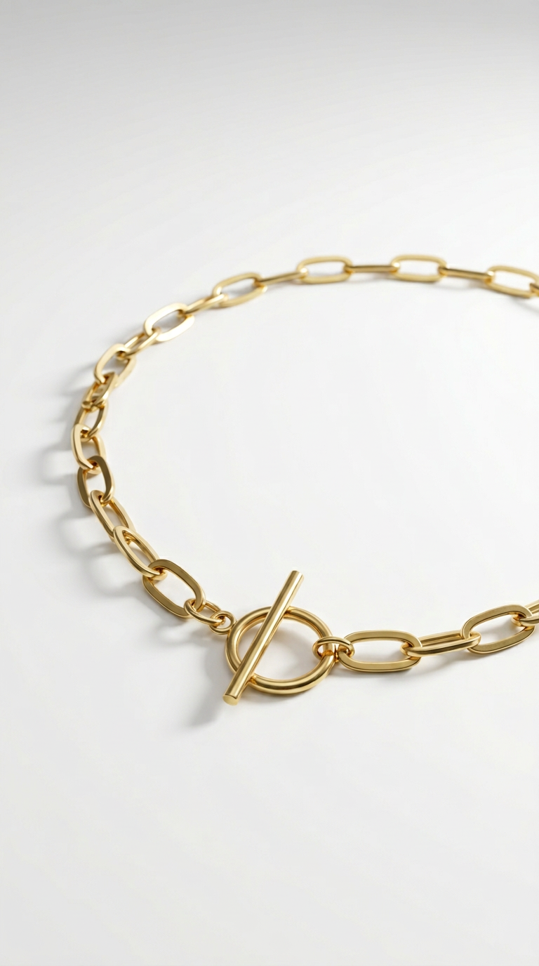 Thick Paperclip Chain Toggle Chocker