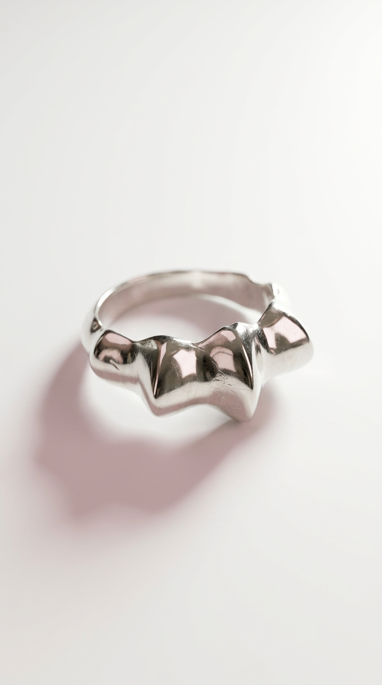 Flowing Waves Silver Ring