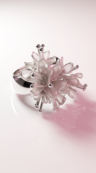 Round Wrapped Flower Bouquet Silver Petite